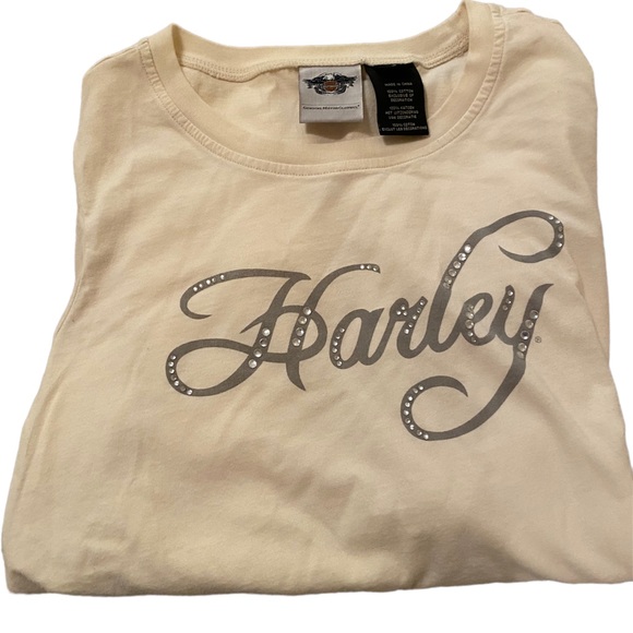 Harley-Davidson Tops - Ladies size L Harley Davidson long sleeve T-Shirt with sequins